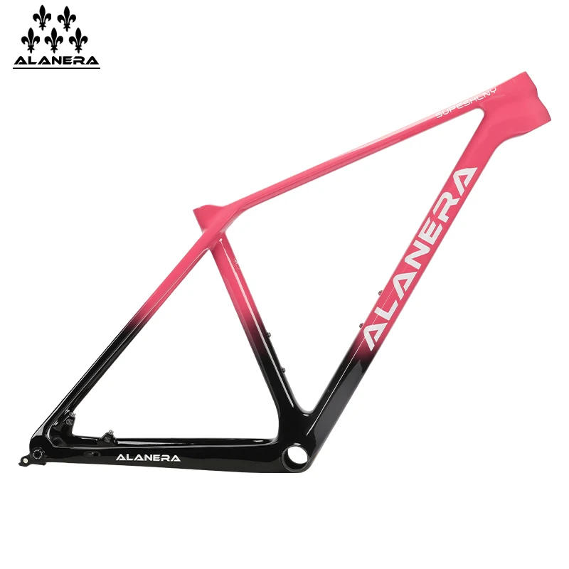 Фото Новая градиентная розовая рама ALANERA T800carbon 29er Storm Shadow-MAX для горного велосипеда 148, открытая рама UD, хвостовой крючок №5