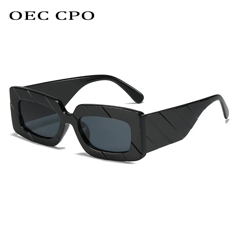 

OEC CPO New Punk Square Sunglasses New Women Men Steampunk Rectangle Sun Glasses Female Candy Color Eyewear UV400 Shades