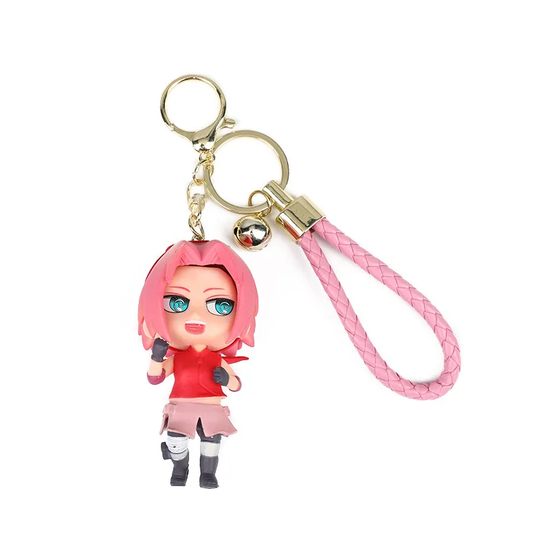 Cartoon Cute Naruto Rock Lee Sasori Tsunade Nara Shikamaru Might Guy Key Ring Doll Backpack Hanging Accessories images - 6