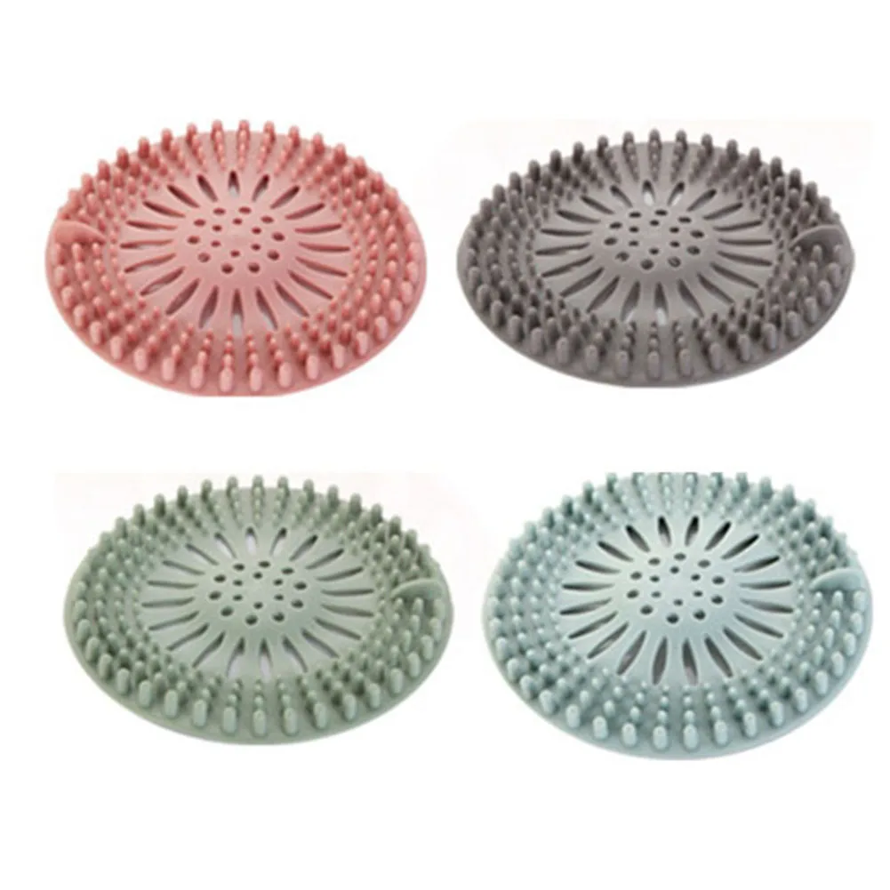 

4PCS Bathroom Drain Hair Catcher Shower Floor Drain Hair Stopper Catcher Anti-blocking Bathtub Stopper Sink Plug Strainer