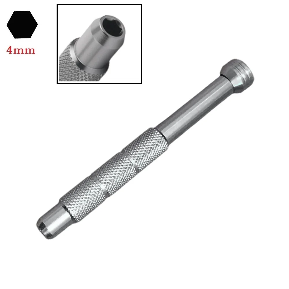 

1pc Screwdriver Handle 35g 90mm Aluminum Alloy For 4mm Hexagon Bayonet Screwdriver Bits Extension Rods Hand Tools Screwdriver