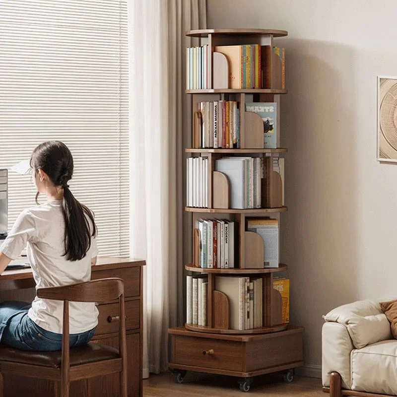 Полка для журналов вращающийся книжный шкаф хранения в гостиной полка