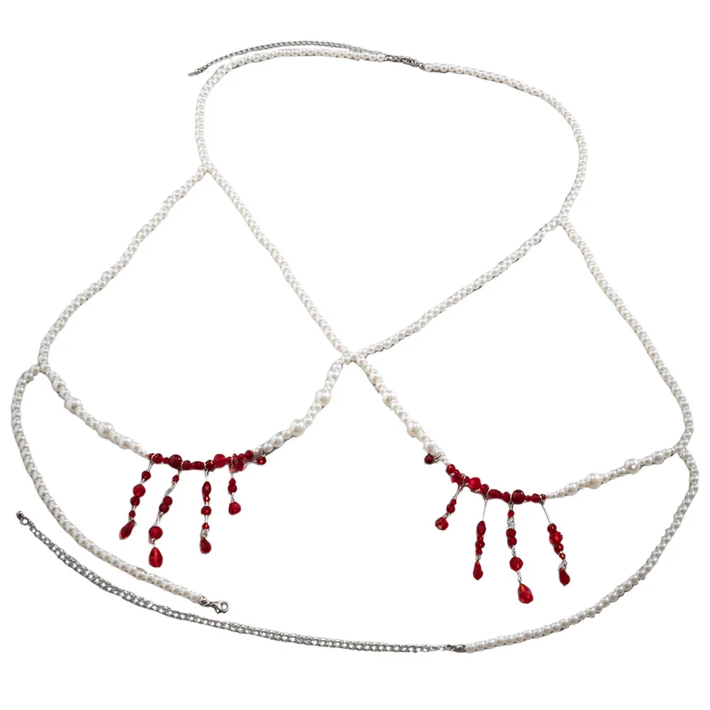 

Body Chain Women Chain Pearl Body Chain Body Jewelry Accessory for Summer Beach Halloween Party