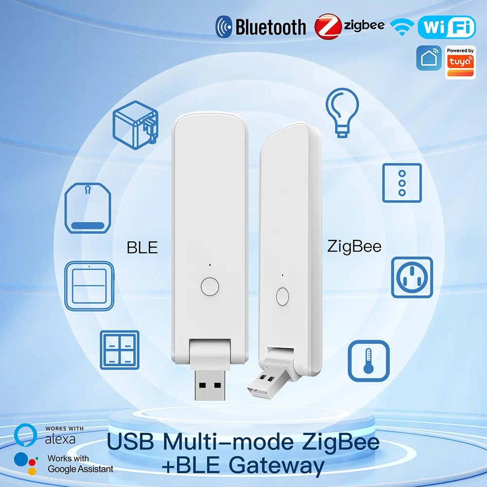 

Tuya ZigBee 3.0 Smart Gateway Hub Multi-mode Smart Home Bridge Bluetooth-compatible WiFi Wireless Remote Controller Works
