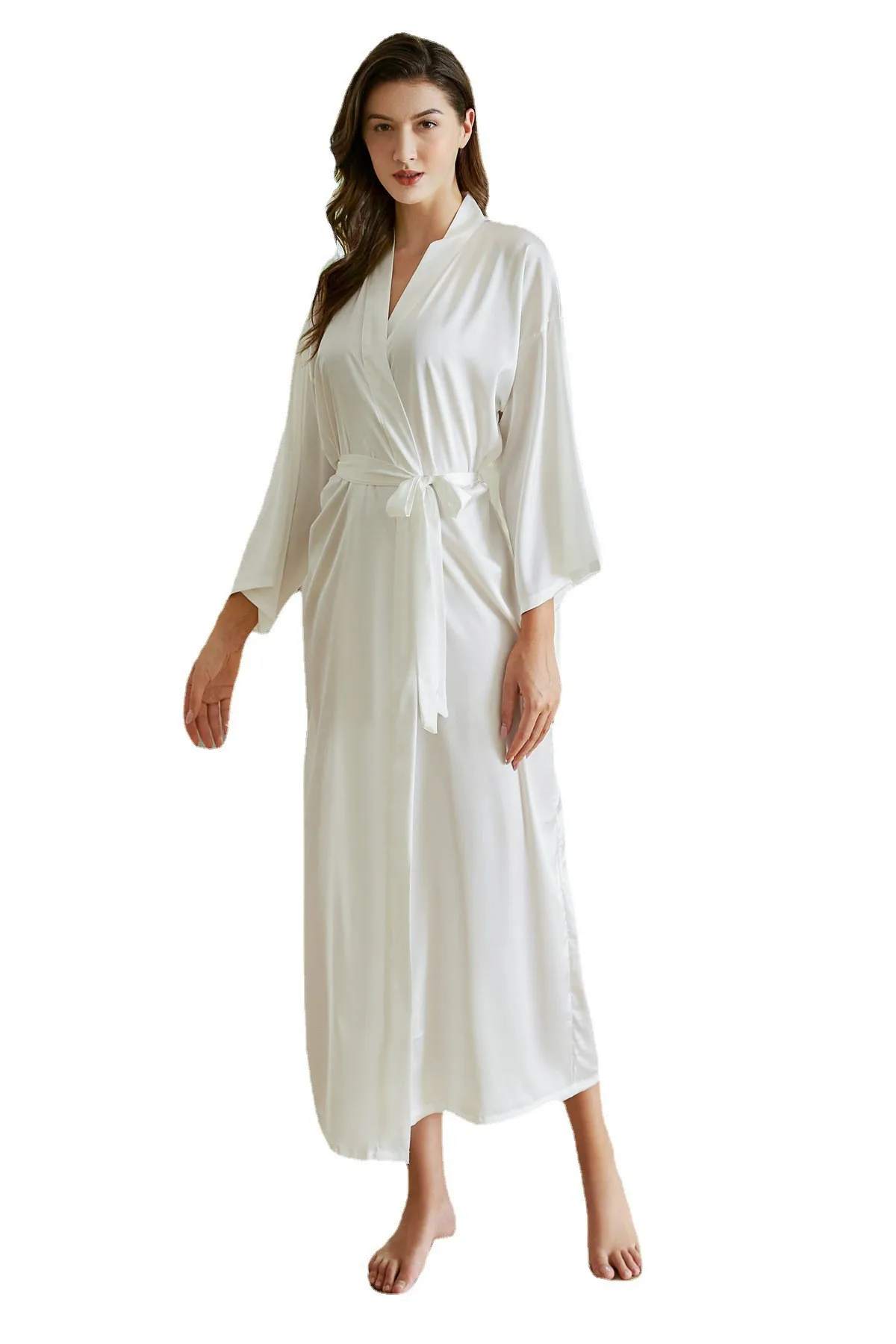 

Robes for Women Nightgowns Ladies Pajamas Long Bathrobe Lace Bridal Dressing Stretch Short Satin Silk Robe Woman Pijamas Dress