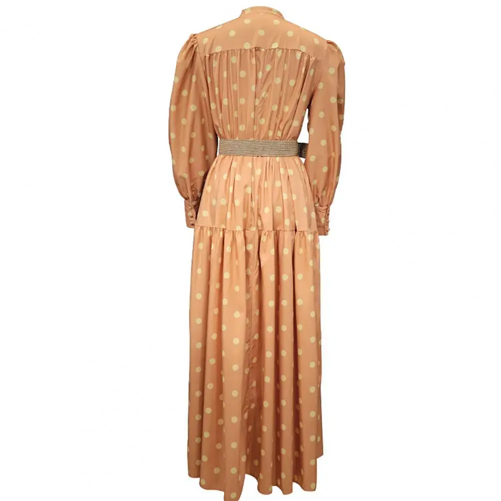 

Lantern Sleeve Soft Texture Buttons Closure Women Shirt Casual Dress Female Clothing