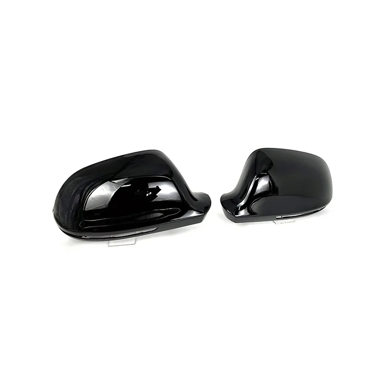 

Bright black full replacement with clips car door side mirrors caps rearview mirror cover for Audi A4 A5 B8 A3 8P A6 C6 Q3
