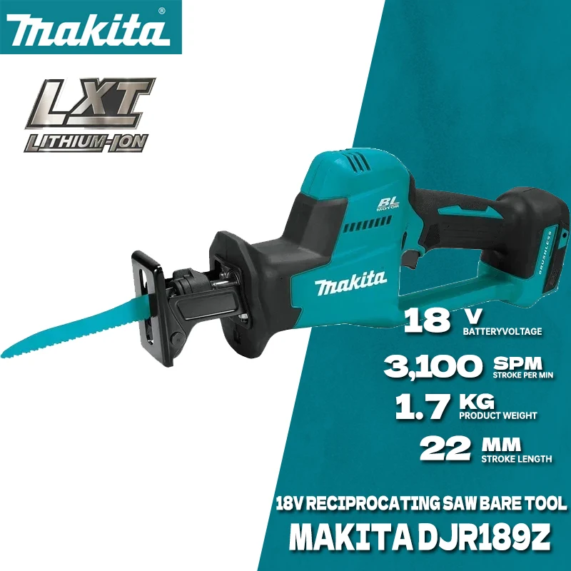 Сабельная пила MAKITA DJR189Z LXT для одной руки 18 В литиевая перезаряжаемая режущая