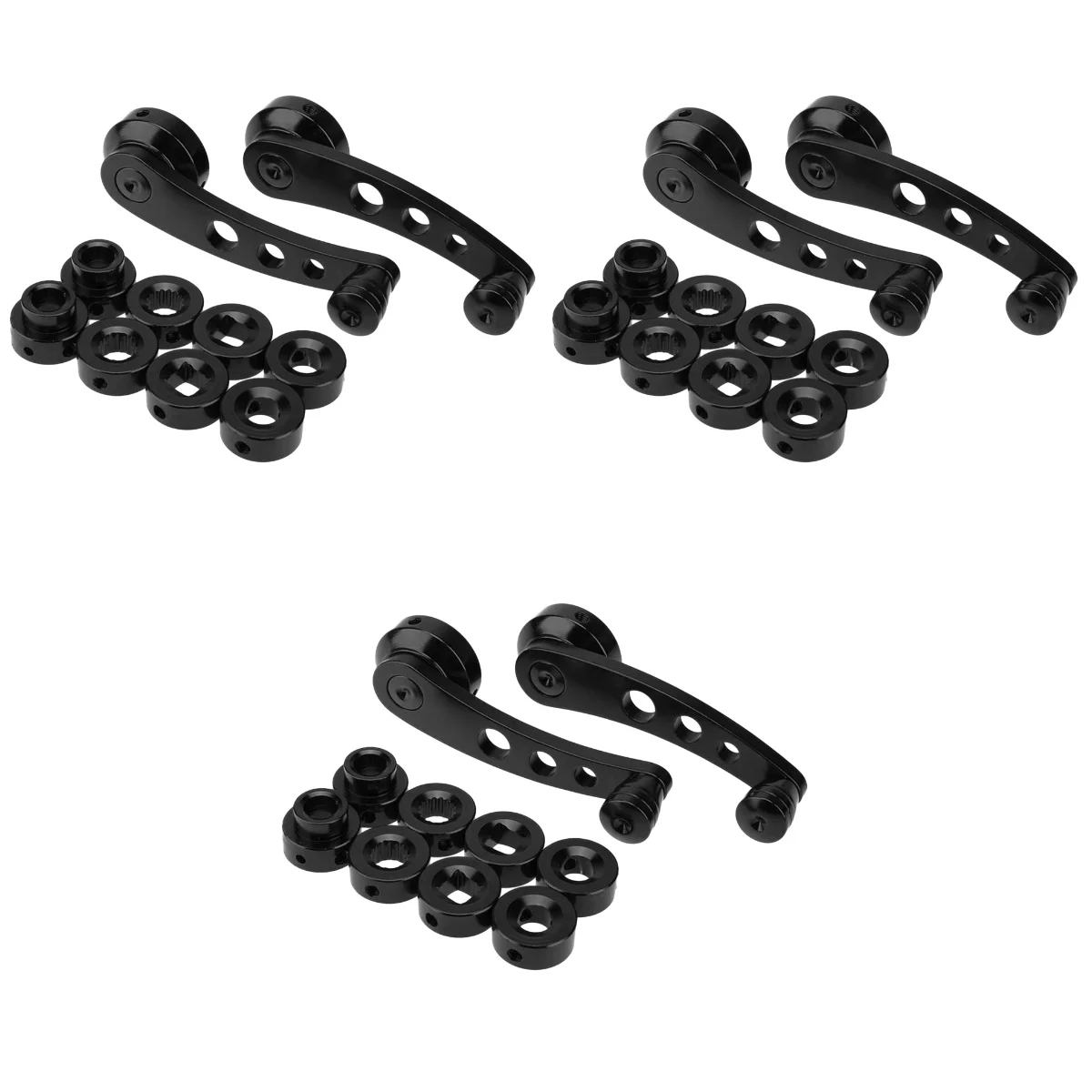 

3 Sets Car Window Shake Handle Winders Crank Rocker Aluminum Universal Doors Crank Handles Left Right Set Car Door Accessories