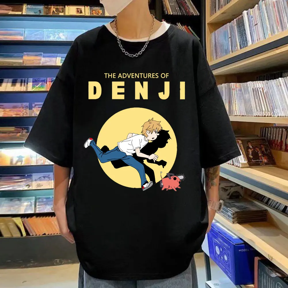 

Japan Anime Chainsaw Man The Adventures of Denji Print T-shirts Summer Casual Fashion T Shirt Unisex High Quality Cotton T-shirt