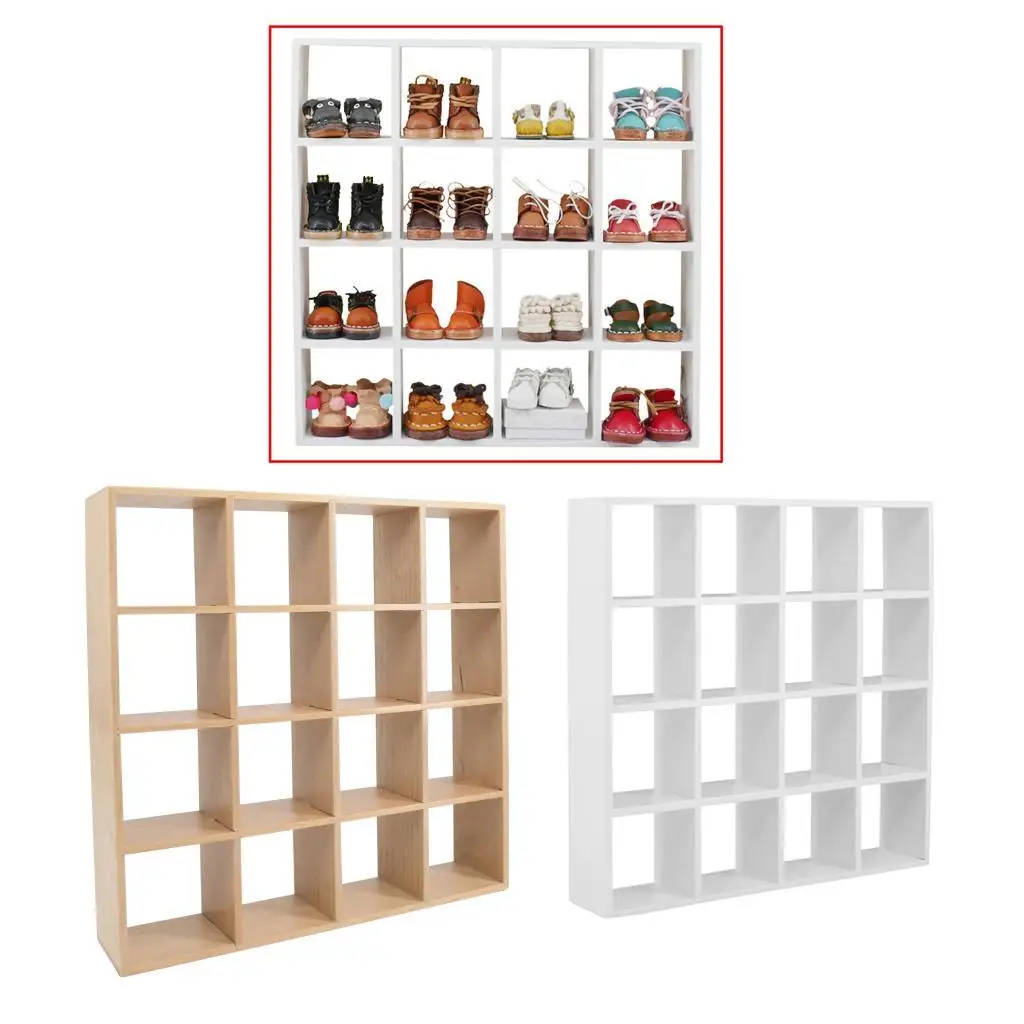 

Dolls House Handmade Wood Organizer Shoes Rack 1:12 Scale Dollhouse Ornament