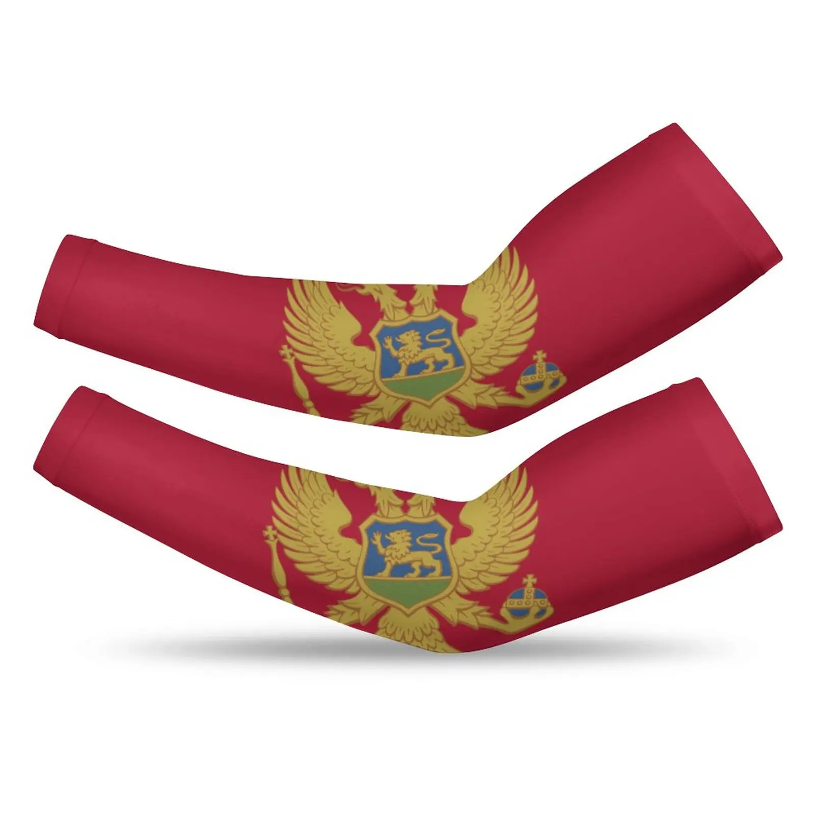 

Montenegro Country Flag Sun Protection Arm Sleeves for Men Women Cooling Ice Silk Compression Cover Shield For Sport