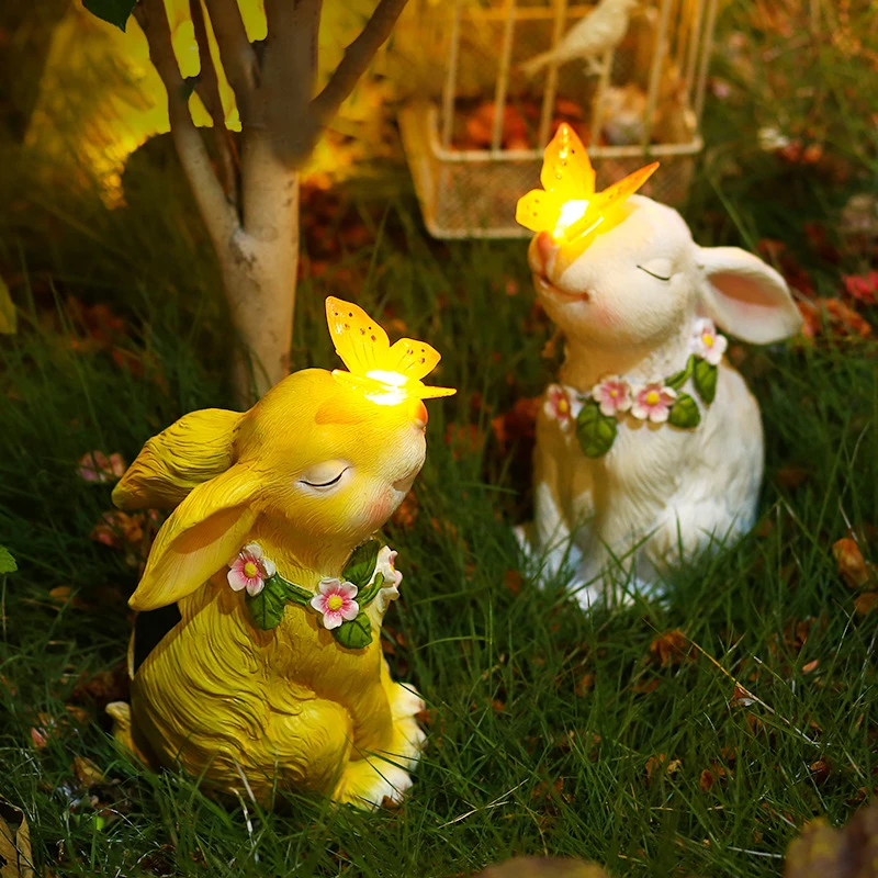 

Creative Solar Rabbit Lamp Outdoor Garden Lamp Balcony Garden Outdoor Decoration Yard Waterproof Creative Sculpture