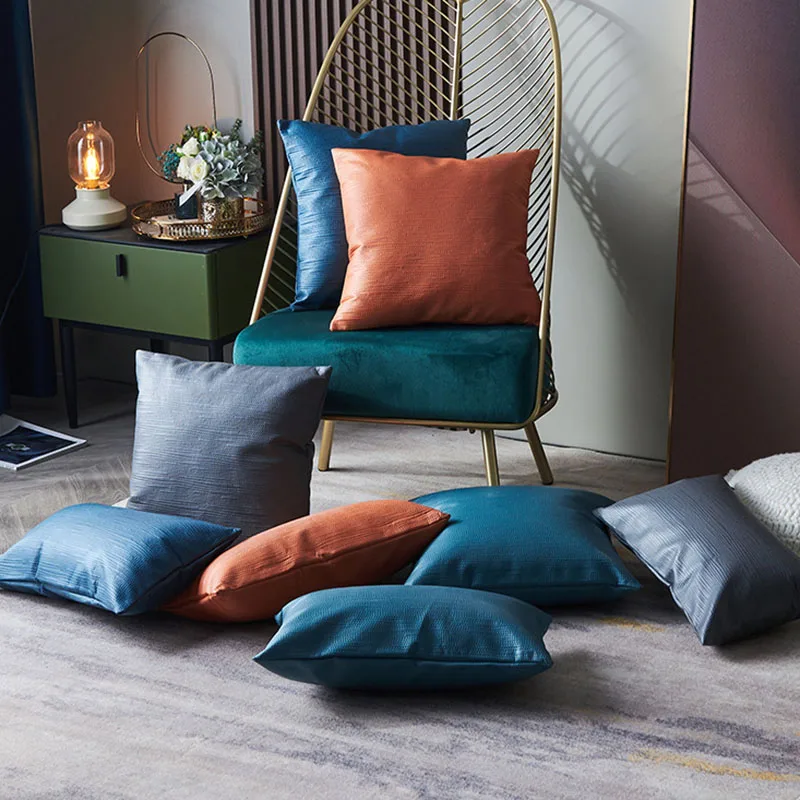 

Роскошный итальянский простой мягкий чехол для офиса, домашнего декора, тканевый двухсторонний чехол с тиснением для подушек