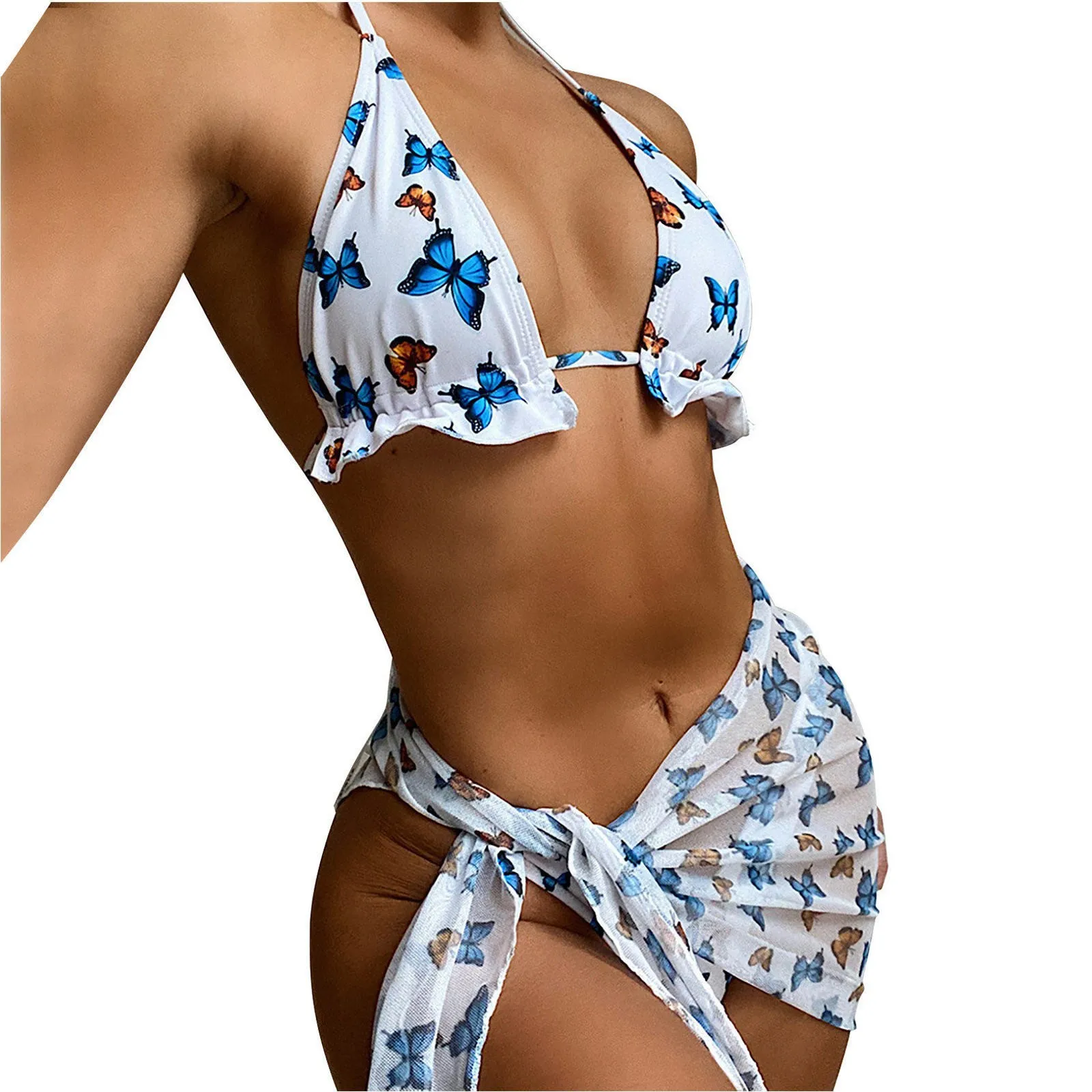 

Модный женский купальник-бикини Sarong, сексуальный раздельный купальник-тройка