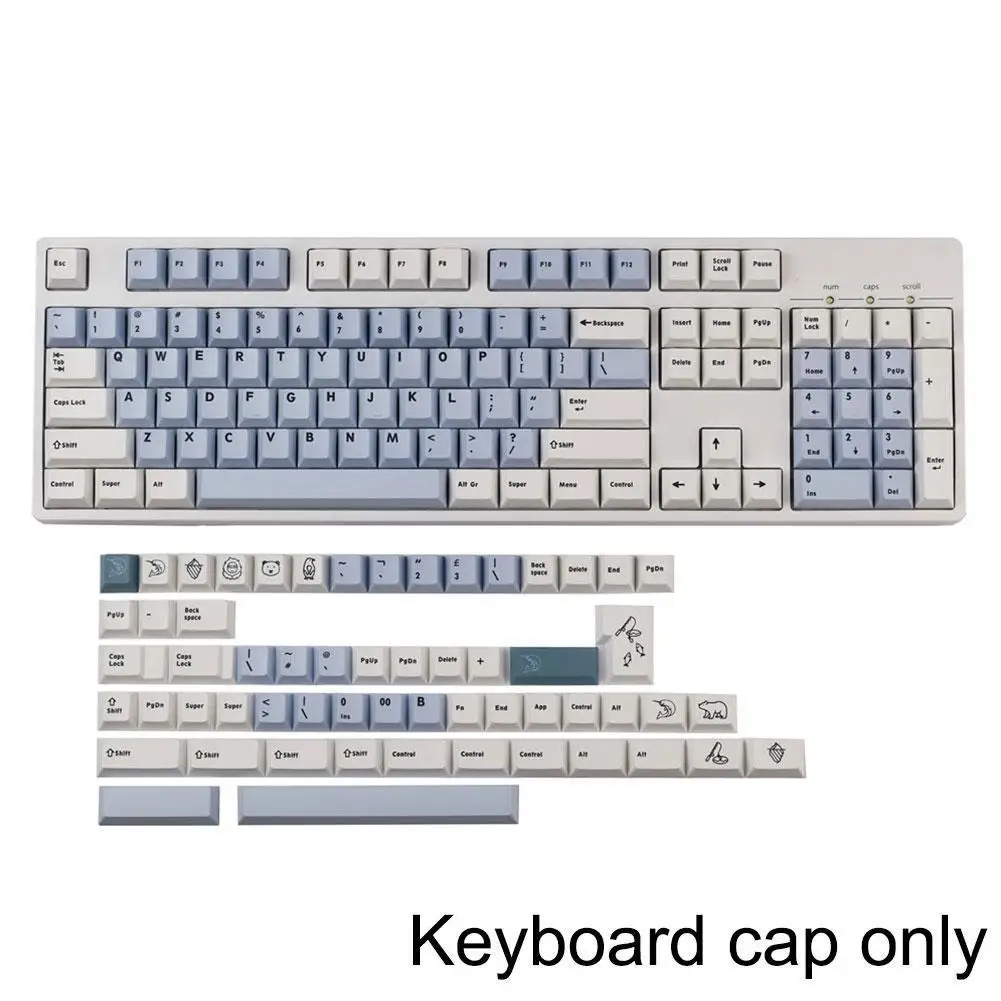 

156 Keys GMK Iceberg Keycaps PBT Dye Sublimation Mechanical Keyboard Keycap Profile For MX Switch With 1.25U 1.75U 2U