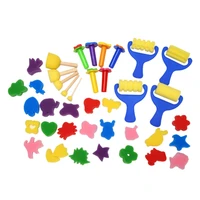 early learning mini flower sponge painting brushes craft brushes set for kids shipping by fba
