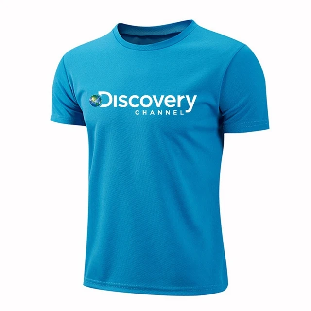 Mesh Ice Silk Shirt Men Discovery Channel Sitcoms Male Man Short Sleeve Quick Dry T-shirt Sports running T-shirt images - 6