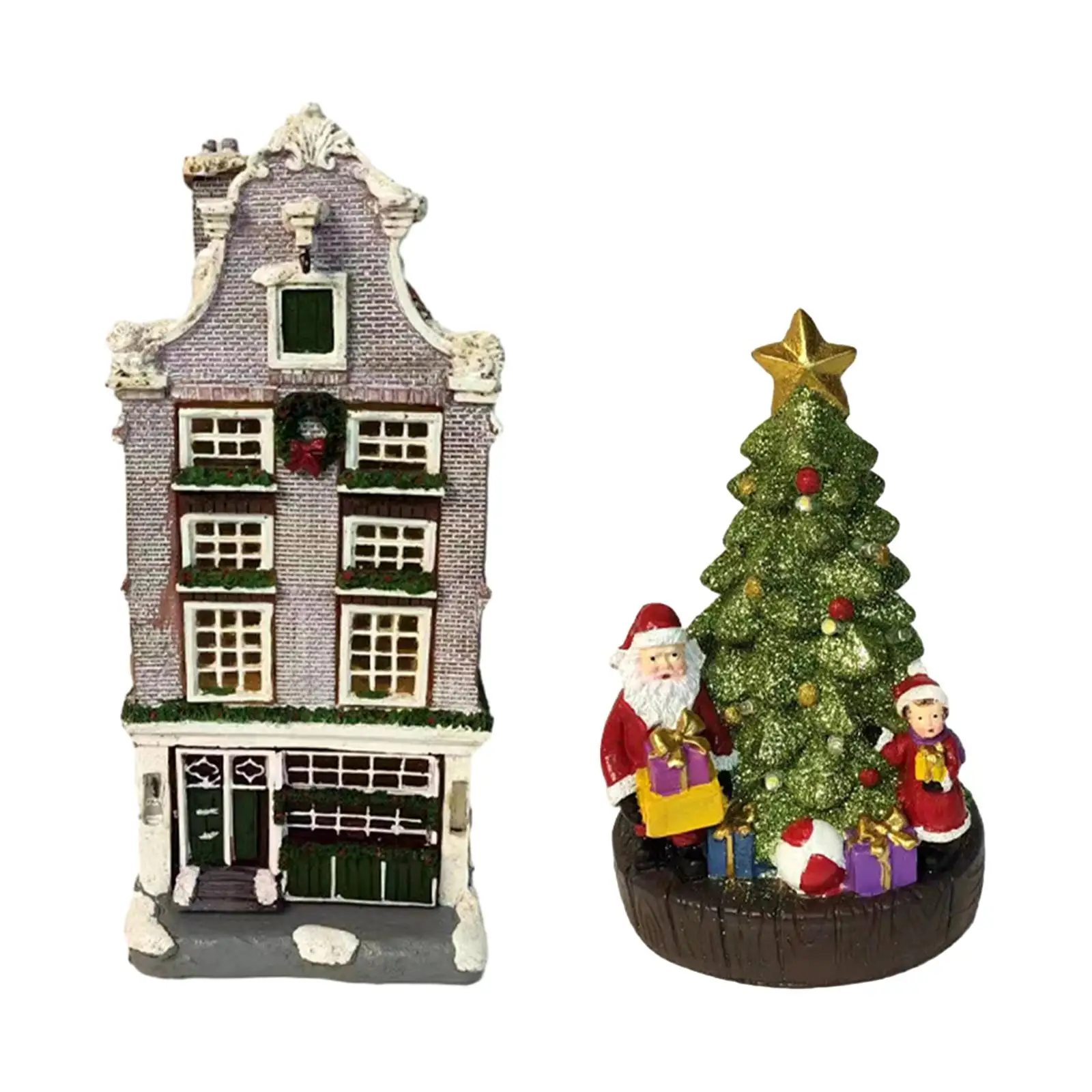 

Christmas Resin Light up Miniature Tabletop Ornaments Versatile Mini Models