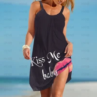 sling womens summer sundresses taste me y2k xoxo party dresses kiss me beach dress free shipping chic elegant woman loose sexy