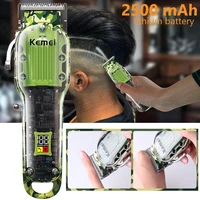 kemei professional hair clipper men electric hair cutting machine rechargeable hair trimmer for barber usb charging km 1926