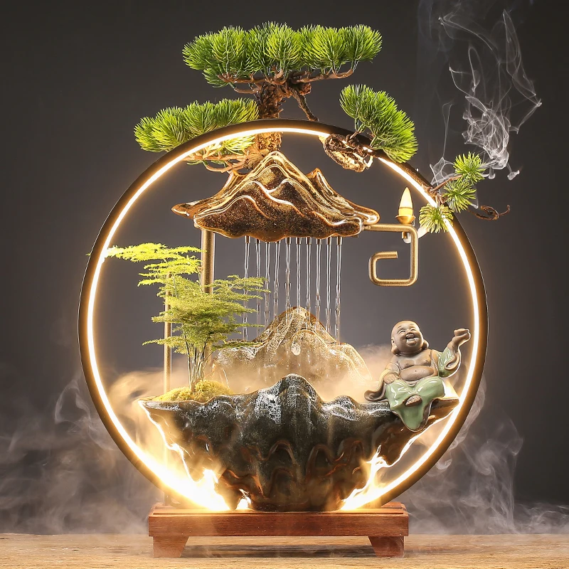 

Backflow Incense Burners Waterfall Hanging Electric Incense Burner Ceramic Aroma Lamp Quemador De Incienso Ornament Livingroom