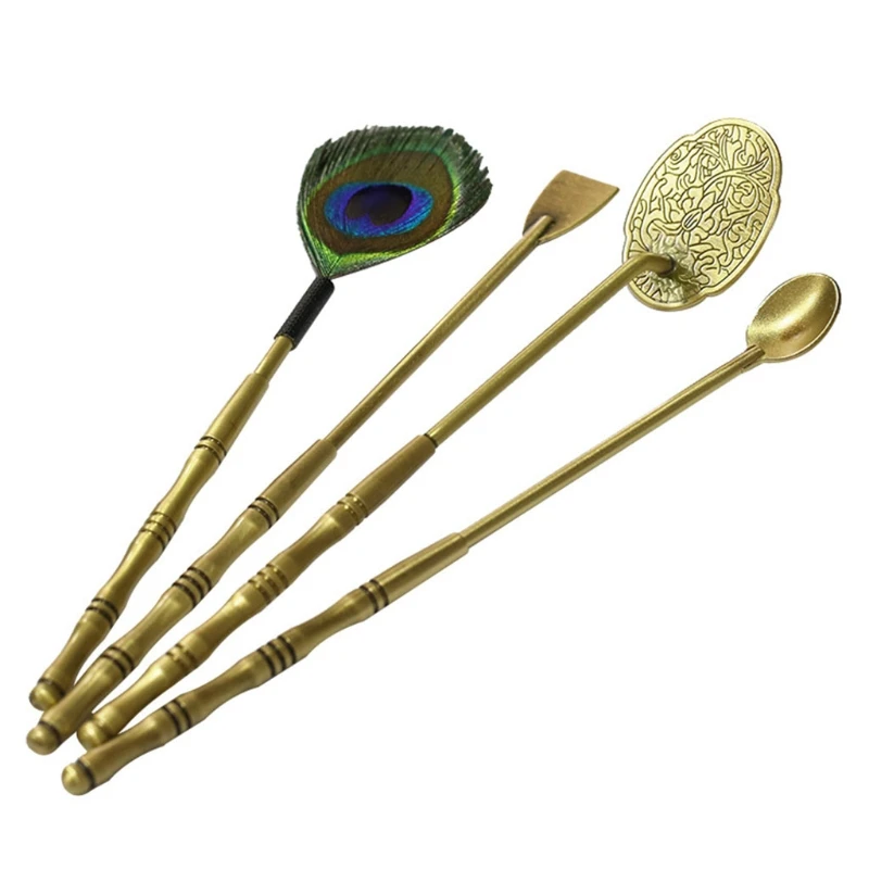 

4Pcs Incense Making Kit Brass Incense Mold Tool Set Including Incense Spoon Press Shovel Brush for DIY Fragrance Yoga Meditation