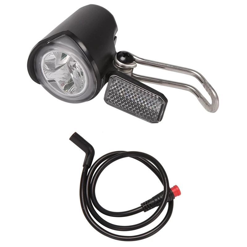 

5-кратный светодиодный передний фонарь для электровелосипеда, 6 в, 12 В, 24 В, 36 В, 48 В, 60 в, водонепроницаемый передний фонасветильник с разъемом