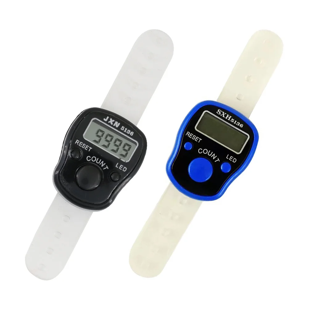 

2 Pcs Digital Counter Finger Counting Supplies Electronic Plastic Ring Counters Tally Portable