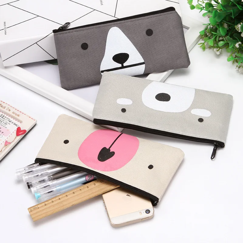 Мультяшный чехол для карандашей большой емкости водонепроницаемый из ткани