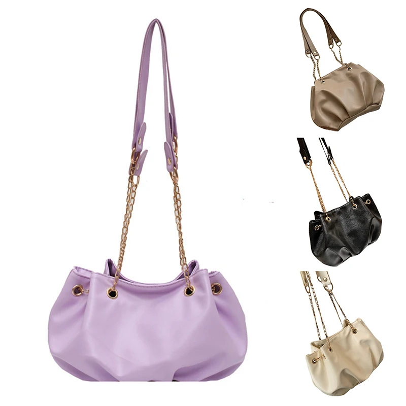 

Маленькая сумка на цепочке, Корейская сумка через плечо, сумка-облако, текстурированная сумка