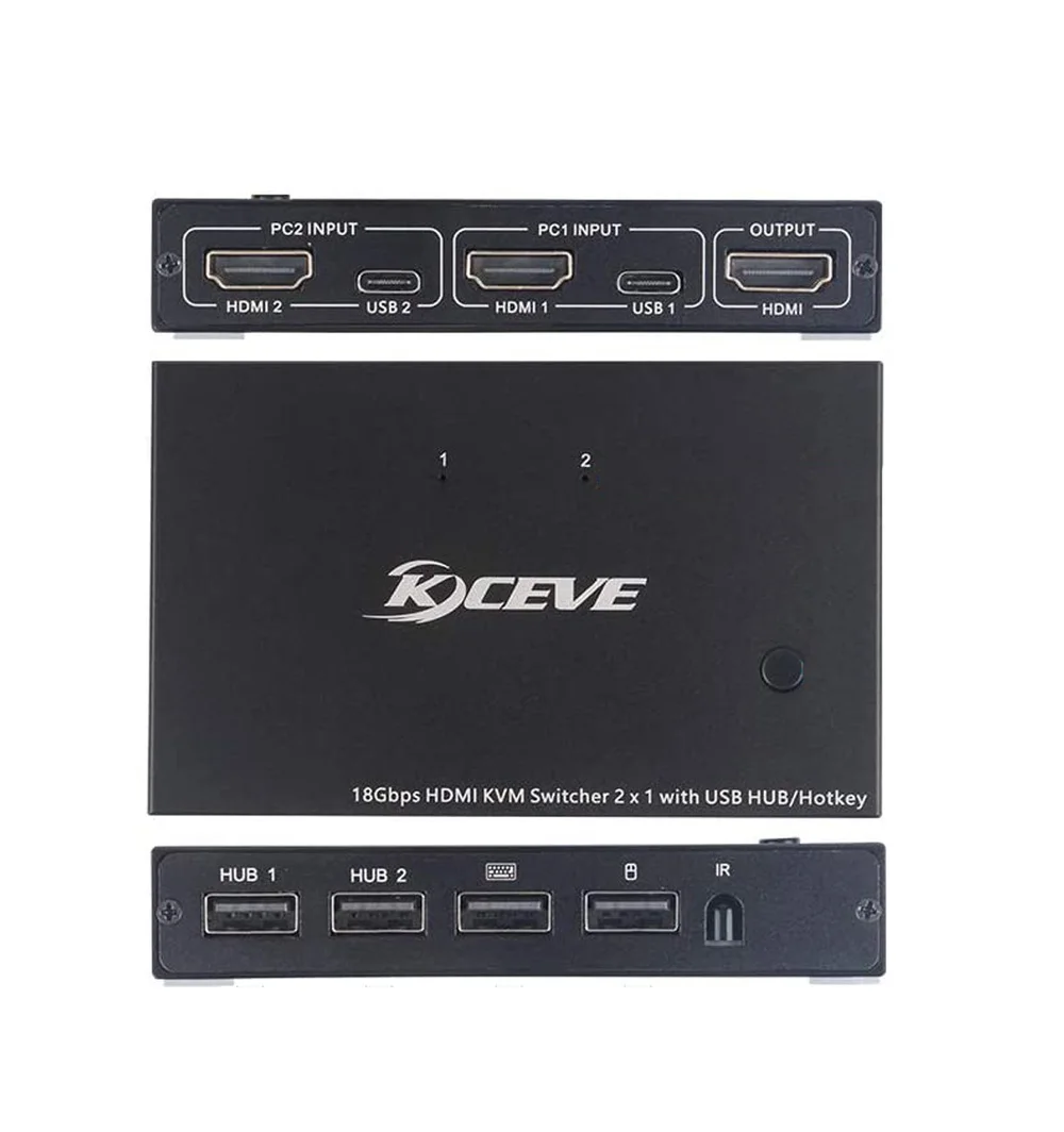 2 порта HDMI 0 KVM switch в 1 совместное использование USB-устройств переключатель для ПК