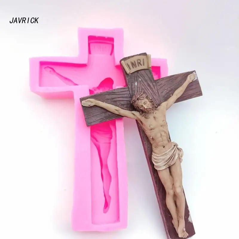 

Fashion DIY Keychain Silicone Mold Crucifix Shaped Resin Mould Jesus-Cross Epoxy Casting Mold Wall Pendant Decoration