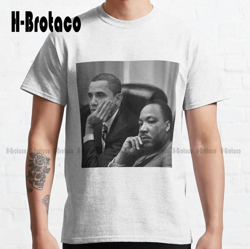 

Классическая мужская футболка Obamartin Барак Обама, Мартин, Лютер, Мартин Лютер, Мартин Лютер Кинг, размеры 4Xl, мужские футболки, индивидуальный ...