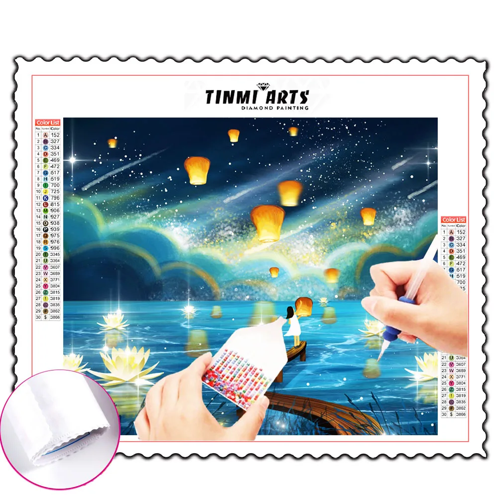 Набор для алмазной живописи сделай сам из мультфильма Фэнтези с зубчатыми краями