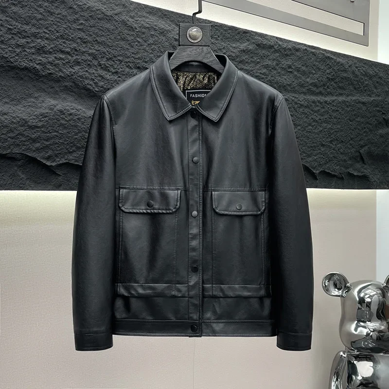 Sudanli Paul осень/зима черная мужская мотоциклетная куртка на флисовой подкладке с