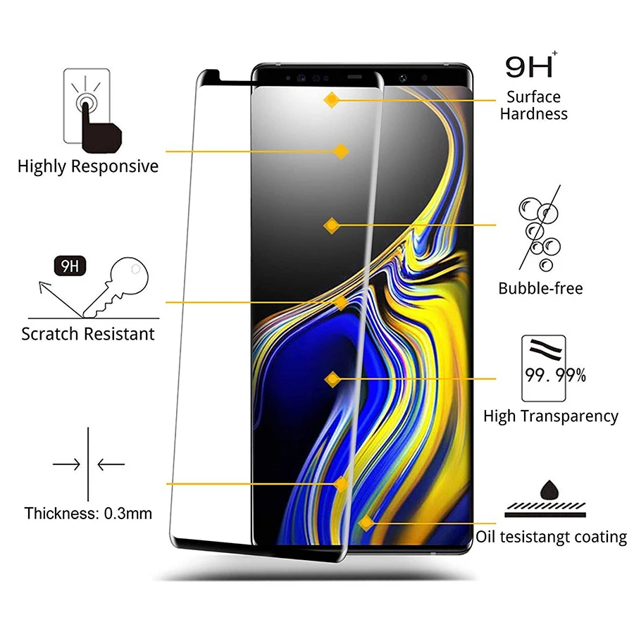 

Actutech премиум класса, закаленное стекло для Samsung Galaxy S8 S9 Plus Note 8 Защитная пленка для экрана для Samsung Galaxy Note 9 экрана из закаленного стекла с уров...