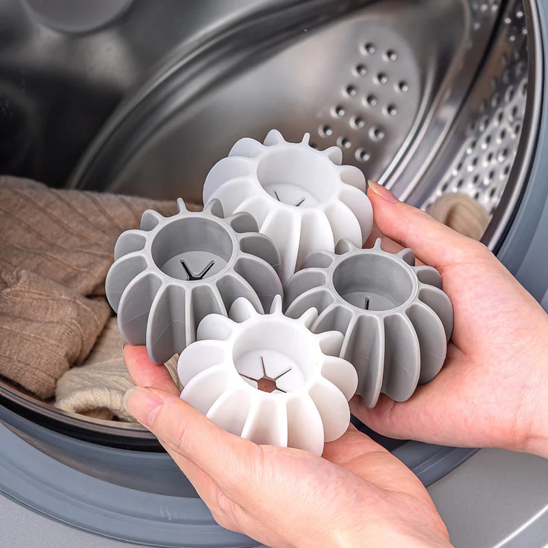 

Silicone Magic Laundry Ball Reusable Clothes Hair Cleaning Tool Pet Hair Remover Washing Machine Cat Hair Catcher Laundry Ball