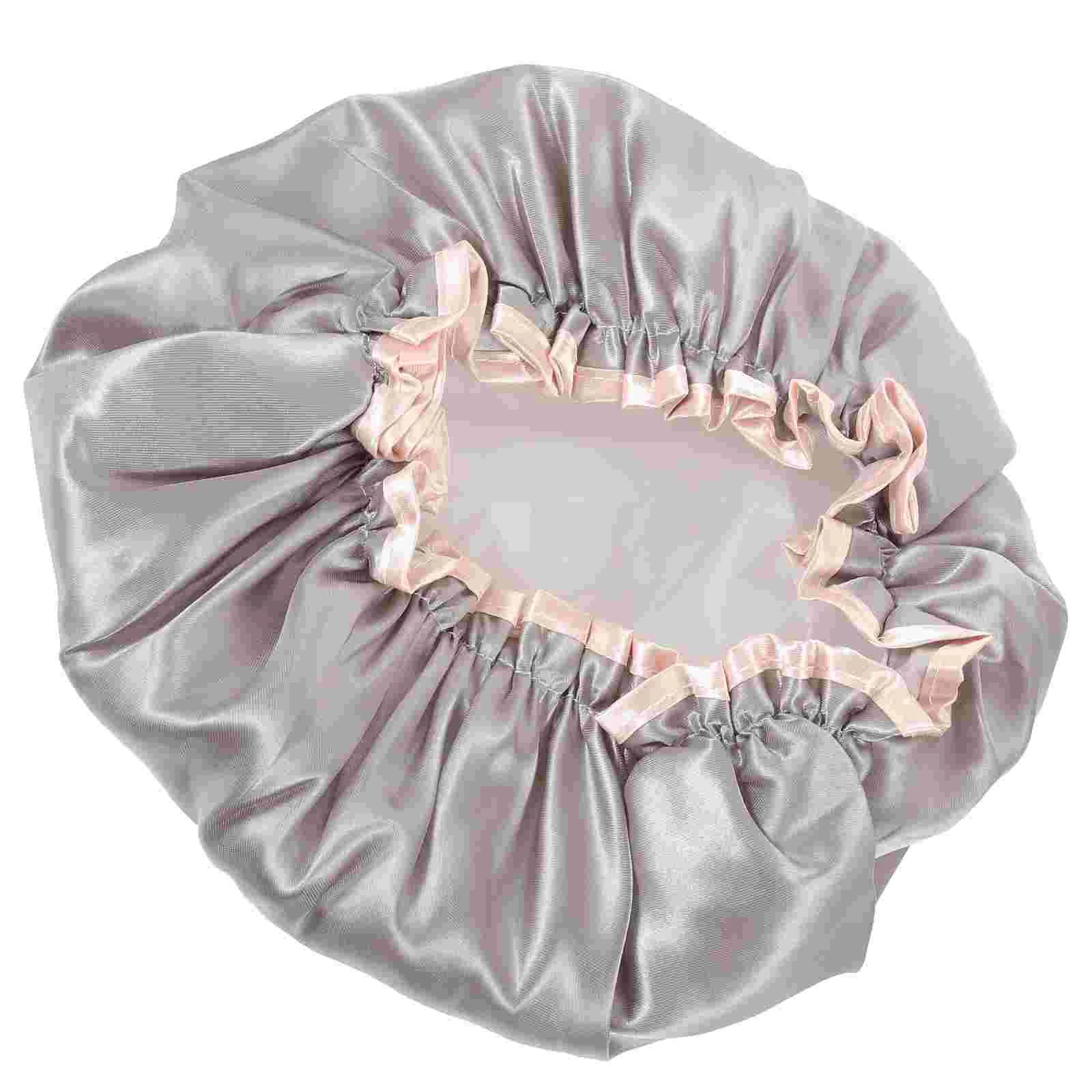 

1PC Thickened Double Layer Shower Waterproof Elastic Shower for Men Women (Grey)