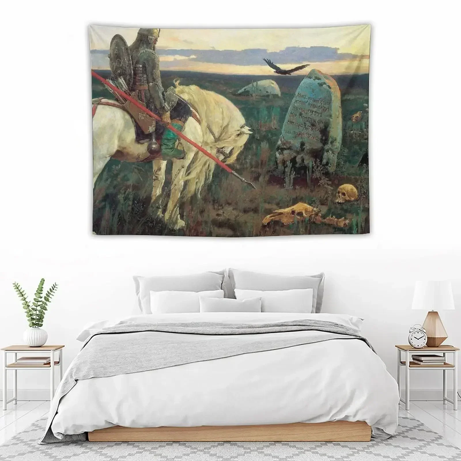 Рыцарь на перекрёсах Виктор Васнецов Гобелен Эстетический декор комнаты