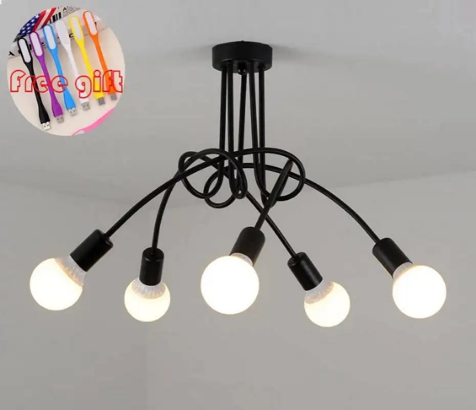 

New modern personality creative lamp office chandelier simple lamp Nordic iron lamp room lamp bedroom lamp ceiling lamp