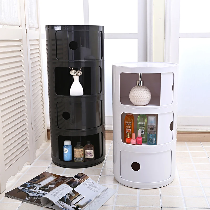 

Nordic modern storage box children's room toys Organizer boxes simple round chest of drawers with drawers detachable mini locker