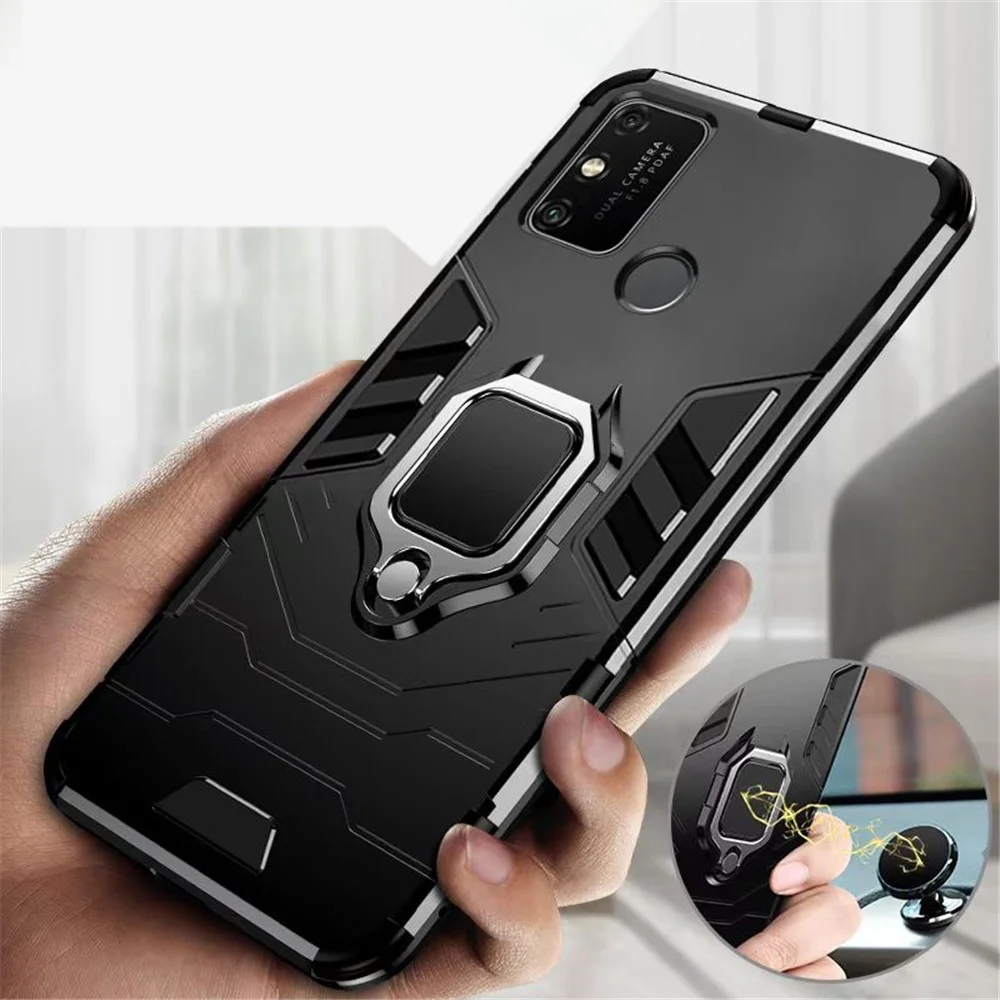 

Honor 9A Shockproof Armor Case for Honor X10 5G 30 Pro+ Plus 30s 9C 9S 9A Ring Stand Phone Back Cover for Huawei Y5P Y6P Y7P Y8P
