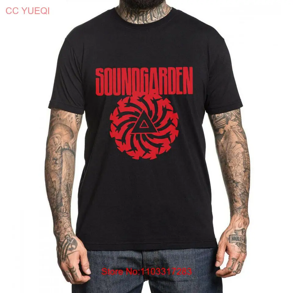 Мужская черная футболка Soundgarden Rock в стиле хип-хоп модель D390