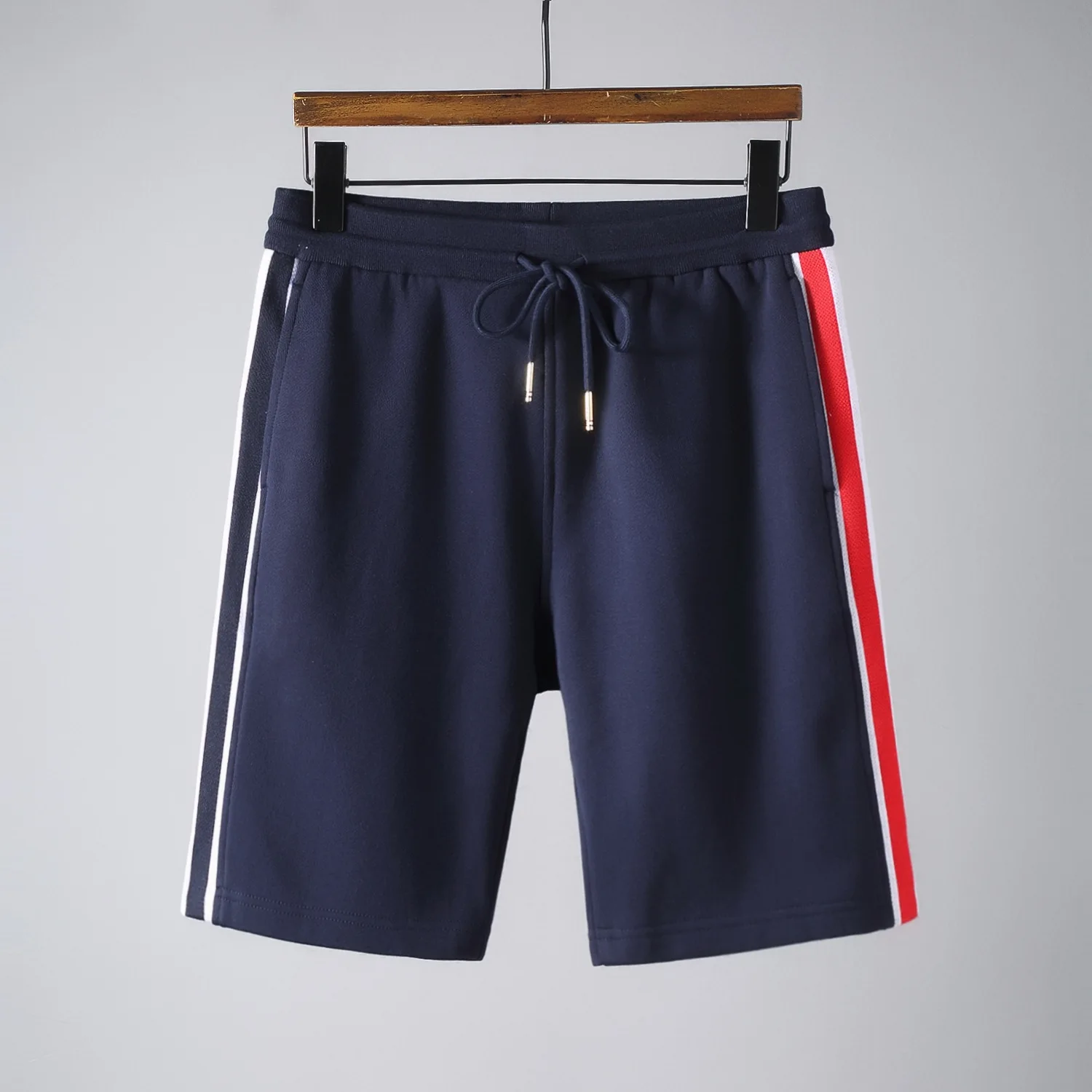 

New 2021 Novelty high Men Comfortable Classic Striped Ribbon Skateboard Street Cotton Casual Shorts Kanye Hip-hop Parkour #A7