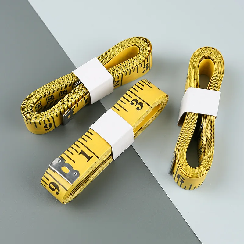 

Yellow Leather Ruler Body Measuring Clothing Tailor Ruler Sewing Tailor Centimeter Meter Diy Sewing Double Sided Tape Soft Ruler