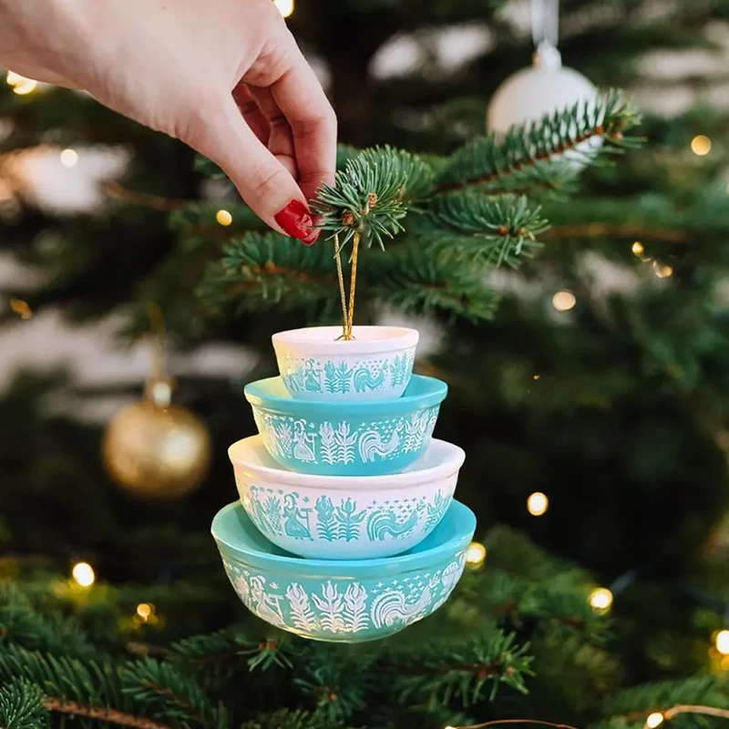 Мини-укладные миски подвесные украшения для рождественской елки атмосферные