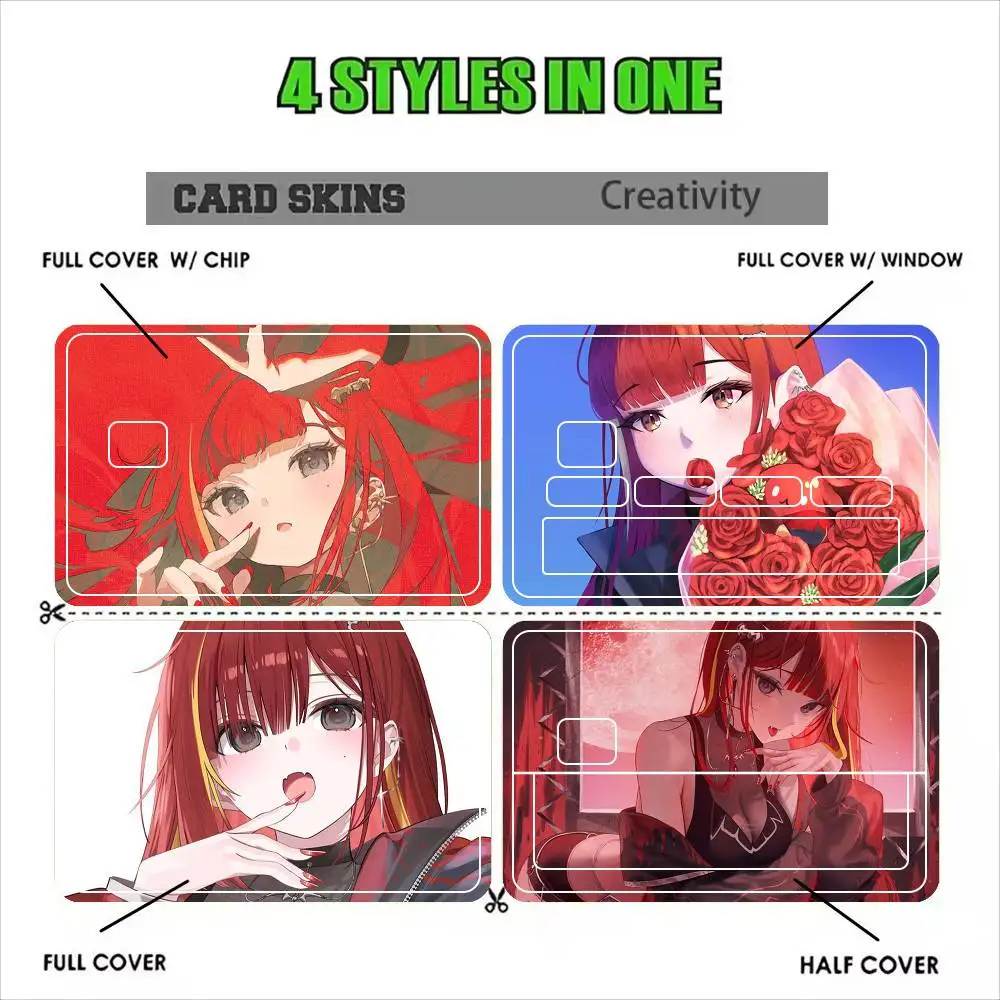 Фото Водонепроницаемые наклейки-стикеры Akane Lize VTuber StelLive Singer для кредитных и дебетовых карт №2