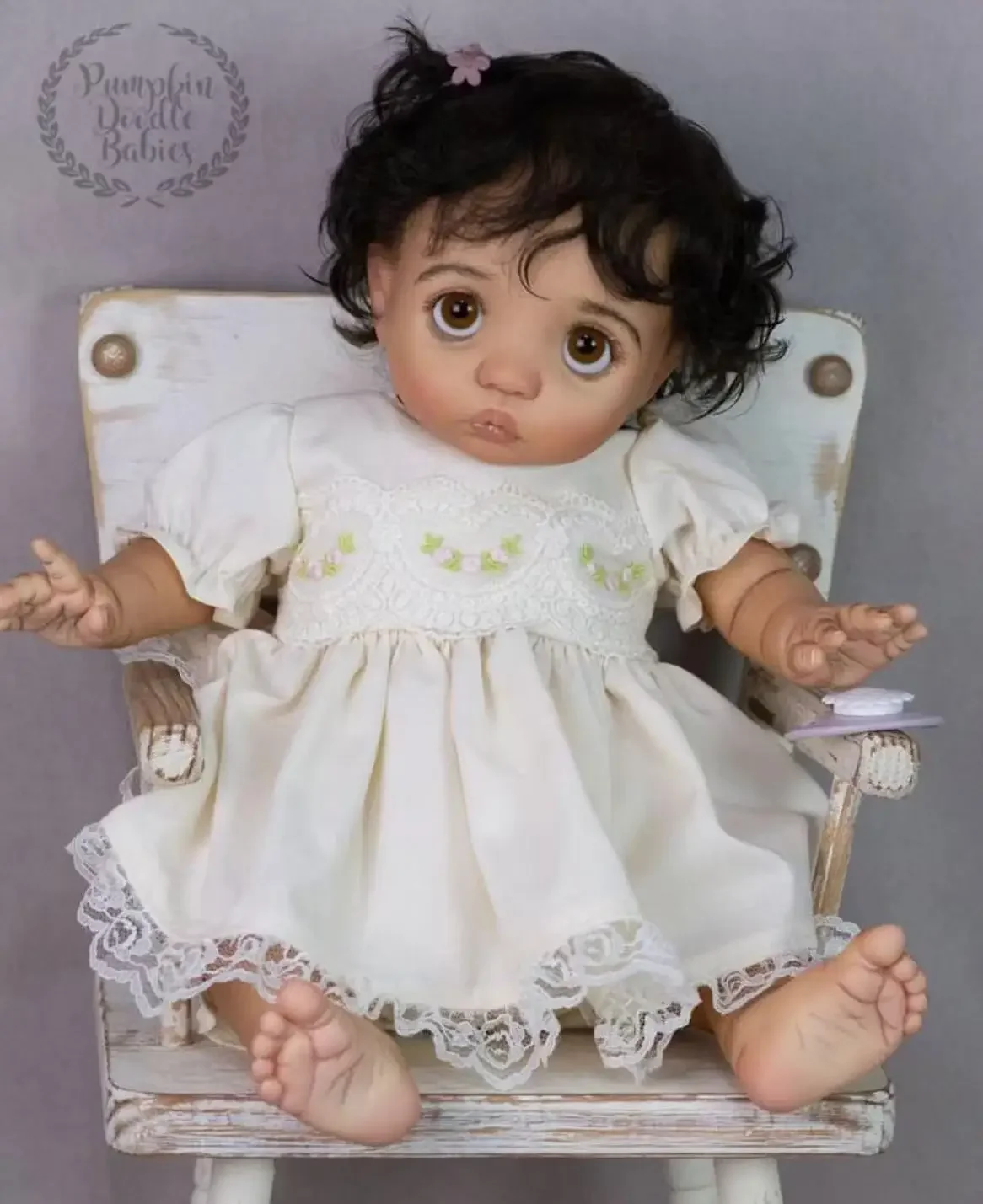 Индивидуальная ограниченная поставка 16-дюймовая кукла Reborn Baby Peeka с укорененными