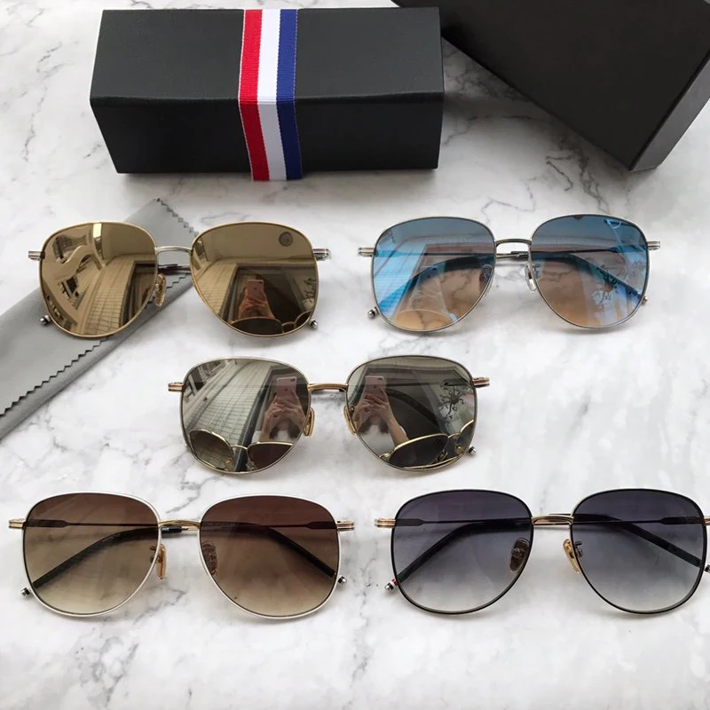 

Очки солнцезащитные TB THOM мужские/женские поляризационные, роскошные брендовые модные дизайнерские Классические солнечные очки в винтажно...